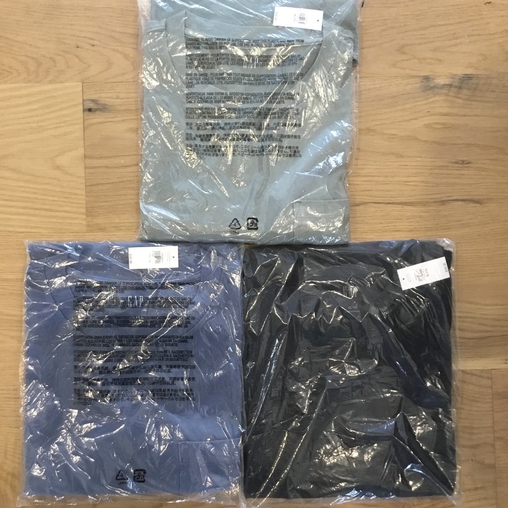 Gap Heavyweight Relaxed Fit Pocket T-Shirt Set Of 3 - Sz XL